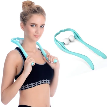 

Neck Massager Therapy Neck and Shoulder Dual Trigger Point Roller Self-Massage Tool Deep Massage