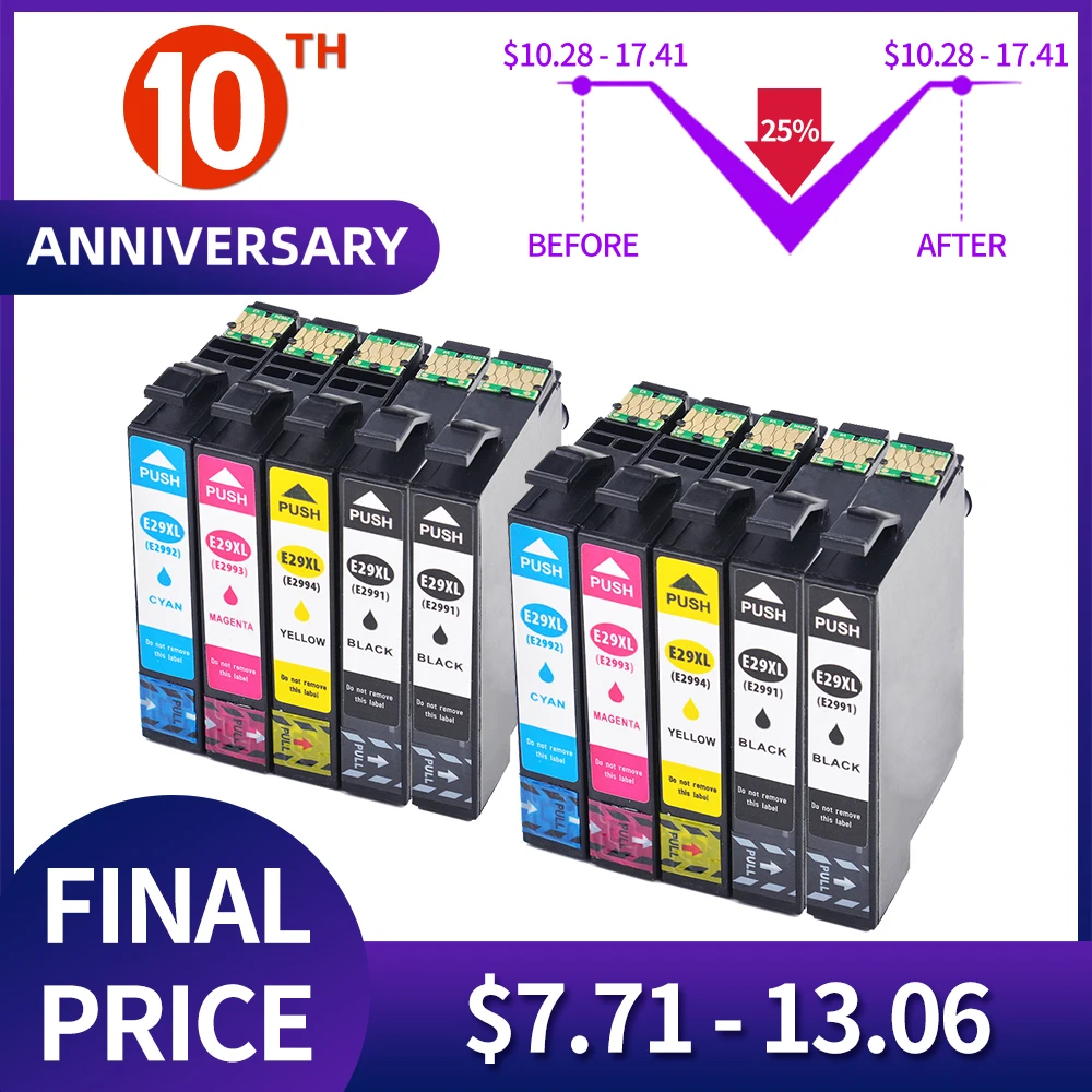 

QSYRAINBOW t2991 ink cartridge with lasted chip Compatible for cartouche encre epson xp 245 xp 235 xp-342 xp-435 XP-442 XP-345