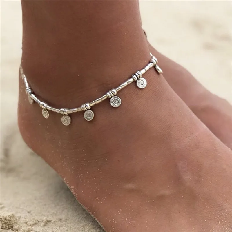 1 шт Boho лодыжки браслет серебряный цвет звено цепи ножной браслет сексуальные босиком ювелирные изделия для женщин ноги браслет дружбы подарочный