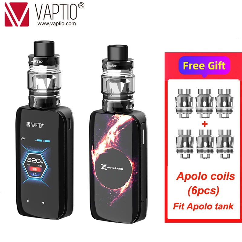 Электронная сигарета 220 Вт Vaptio X Hubble KIT Vape box mod 18650 батарея подходит 5 0 мл бак 2 дюйма