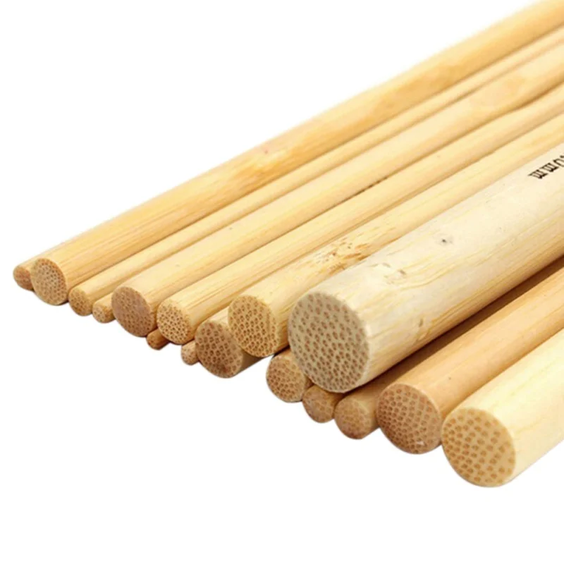 Бамбуковый вязальный крючок, бытовые круглые крючки для вязания, портативный инструмент для вязания свитера, 12 шт