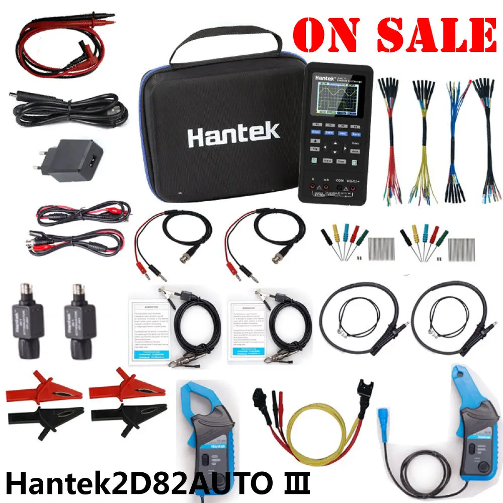 Hantek 2d82auto osciloscópio automotivo hantek 2d82 digital portátil handheld 4in1