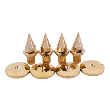 

4PCS M6X36 Copper Speaker Spike Amplifier Shockproof Isolation Stand Feet Cone Base Pads