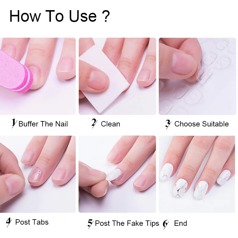 Transparent Double Side Self Adhesive Stickers Clear Nail Tabs False Nail Art sticker manicure tools,nail stickers,nail art tools,nail art decoration