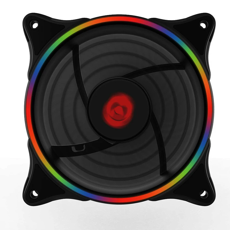 Цветной 120 мм круглый RGB компьютерный корпус ПК тихий вентилятор охлаждения для