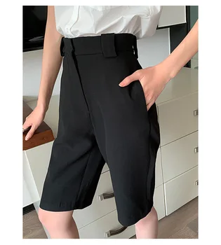 

Women's Cycling Shorts Stretch Plain Casual Sports Fitness Ladies Elastic Waist Elastic Red