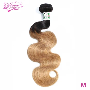 

1B 27 Body Wave Human Hair Bundles Pre-Colored Brazilian Honey Blonde Body Wave Ombre Remy Human Hair Extensions 10-26 Inches