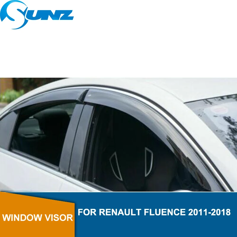 

Car Side Window Deflectors For Renault Fluence 2011-2018 Sun Shade Awnings Shelters Guards auto accessories SUNZ