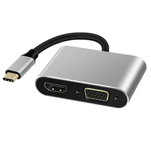 USB C к Hdmi адаптер, USB 3,1 type C к Vga Hdmi 4K конвертер UHD адаптер для MacBook Pro