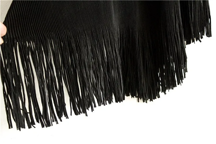 Miyake fold Новые расклешенные брюки с кисточками, с 9 точками, тонкие женские широкие брюки с высокой талией, бесплатная доставка