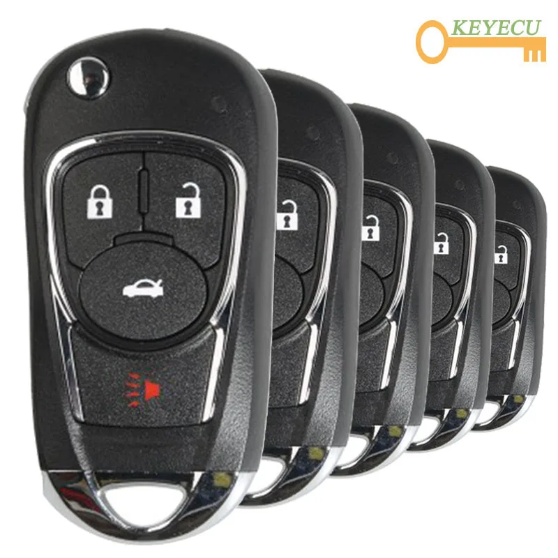 KEYECU 5 шт. XHORSE английская версия XKBU02EN для Buick Стиль провода универсальный пульт дистанционного управления-3+ 1/4 кнопки для VVDI ключ инструмент VVDI2