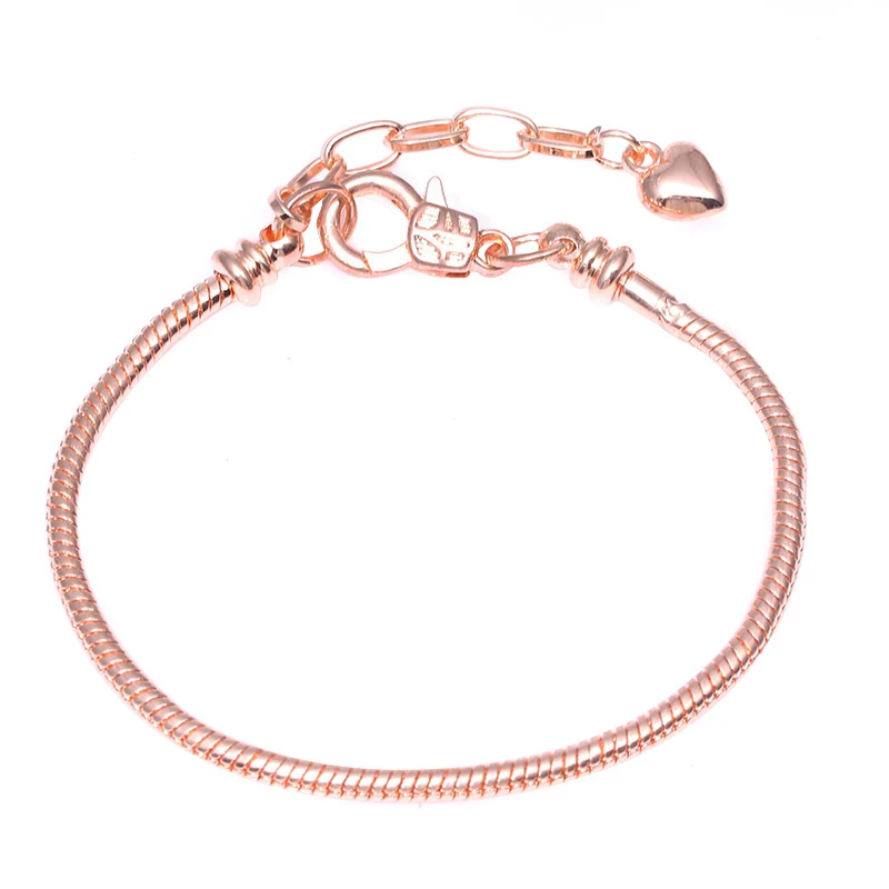 BAOPON роскошные оригинальные Серебряная цепочка со змеями браслет для женщин Аутентичные тонкие браслеты украшение браслет подарок - Окраска металла: Snake Chain 010
