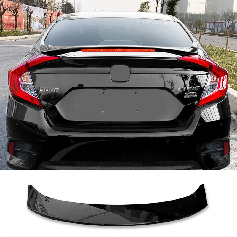 Спойлер, высокое качество, АБС пластик, заднее крыло автомобиля для Honda civic 10th-, декорированное заднее крыло, светодиодный светильник