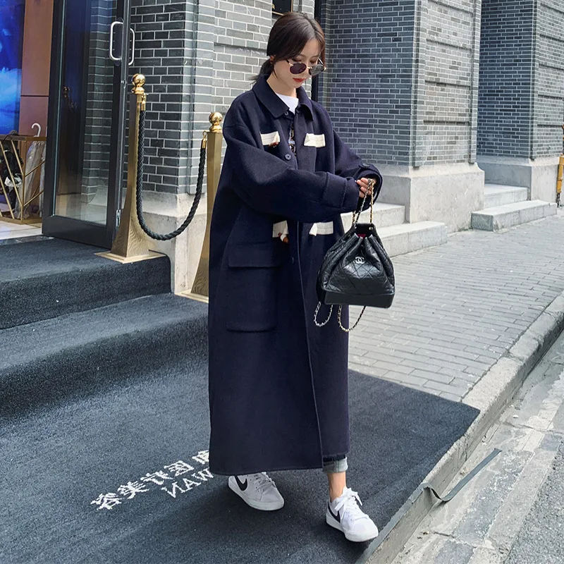 

Woolen Jacket Women's Mid-length 2020 Winter New Style Korean-style Hipster MORI Series Students Toggle Woolen Overcoat