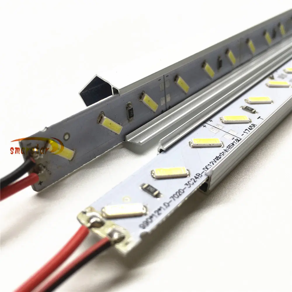 Smarstar DC 12 В 0 5 м 7020 светодиодная полоса освещения U V алюминиевый чехол оболочка 36