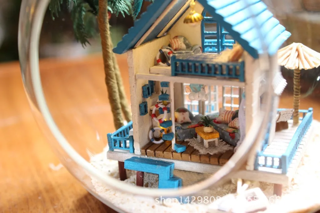 Mini Glass Ball Cabin Only Hanging Hob Hot Selling Creative Gifts DIY Hut