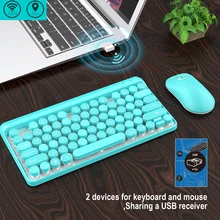 2,4 г USB клавиатура и мышь комплект ультра тонкий игровой эргономичный портативный беспроводной, мультимедийный кнопки Панк ключ Чувствительный ABS водонепроницаемый