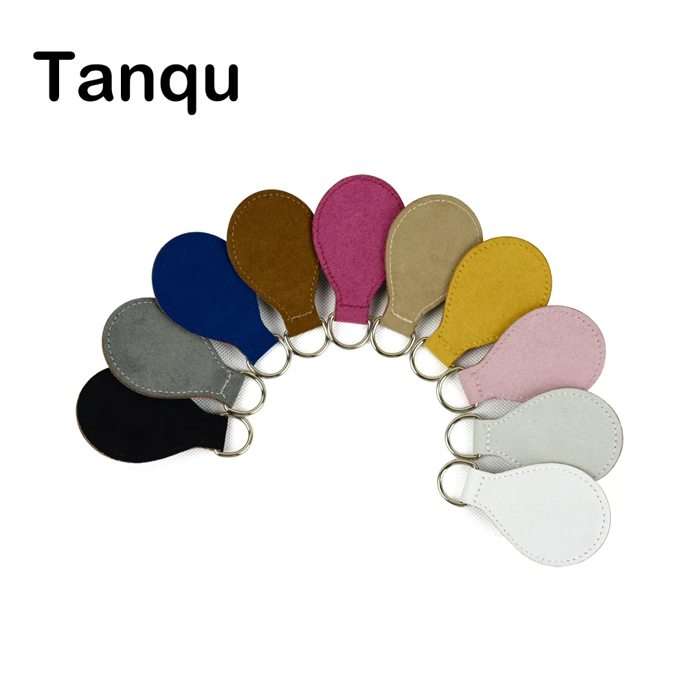 

TANQU New 2 Pair 4 Pc Leather cashmere Drop End for Obag Handle Flannel Drop Attachment for O Bag Obasket DIY Women Bag