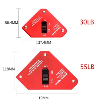 

Soldering Locator Strong Magnetic 30lb 55lb Welding Magnets Holder 45° 90° 135° Arrow Welder Positioner Tool