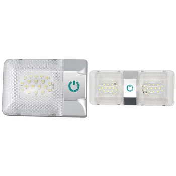 

2 Set Ceiling Lights, Dc 12-24V Ceiling Light, Adjustable Led Rv Interior Lighting (Warm White), 24 Leds & 48 Leds