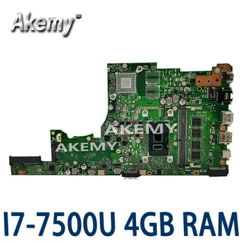 

SAMXINNO For Asus X405U X405UA X405UN X405UR X405URR X405UQ X405URP X405UF Laotop Mainboard X405UA Motherboard I7-7500U 4GB RAM
