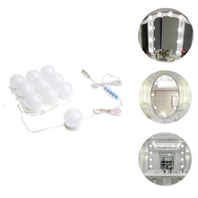 Светодиодный светильник для туалетного зеркала s Kit с регулируемой яркостью, светильник для лампы, светильник для макияжа, 10 шт., прочный