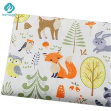 Ткань по метру животные мультфильм хлопок ткани для Детское гнездо бампер одеяла простыня DIY лоскутное шитье ткани