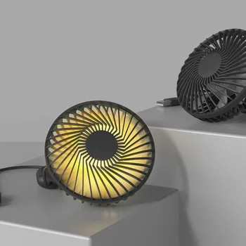 

Car Air Cooler Fan Silent Car Air Conditioner 360 Degree Rotating Cooling Fan Auto Backseat Air Vent USB Cooling Fan