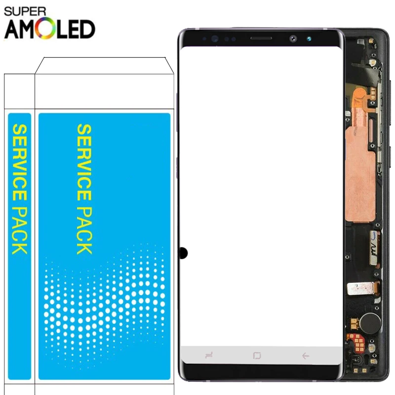 Note 9 lcd для samsung Galaxy Note 9 lcd с рамкой Super Amoled SM-N960F N960F/DS дисплей сенсорный экран