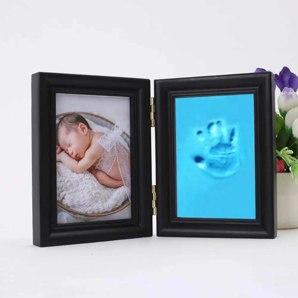 Новорожденный ребенок руки Inkpad Фоторамка ручной печати отпечаток ноги сувенир с деревянной рамкой для родителя-ребенка дома детские принадлежности памяти