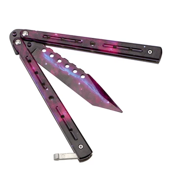

Folding knife Practice Butterfly Knife Stainless Steel Dull Tool No Edge Outdoor Sports Tool Training Knife