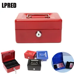 Mini caixa de dinheiro para decoração, prática, bloqueio de segurança em aço inoxidável com tampa, pequeno para decoração de casa (f)