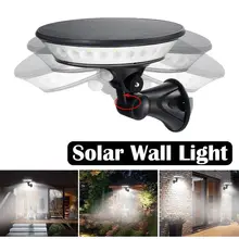 Smuxi Профессиональный Rotable светодиодный солнечный свет датчик движения наружный садовый свет украшение забор Лестница Путь двора Солнечная Светодиодная лампа