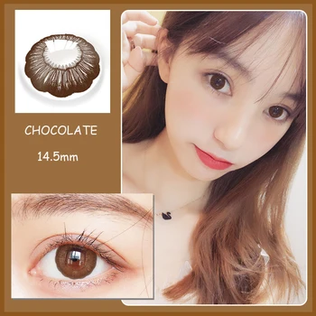 

1 Pair Beautiful Pupil Color Contact Lenses Monthly Female Path 14.5mm Cute Multicolor Party Cartoon Girl Decoration Cosplay