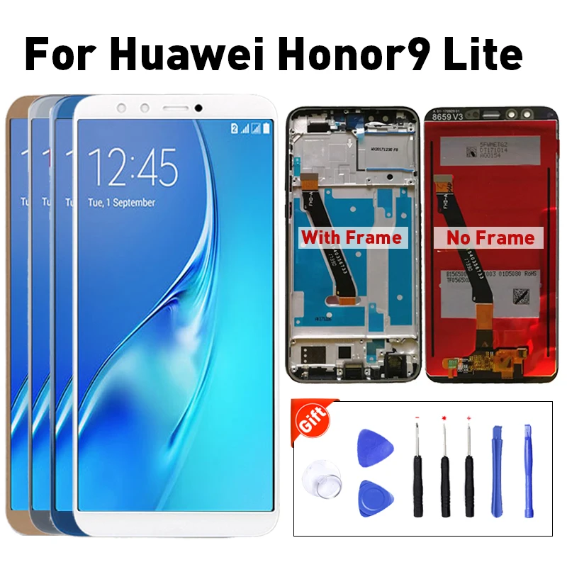 Для huawei Honor9 Lite ЖК дисплей кодирующий преобразователь сенсорного экрана в сборе