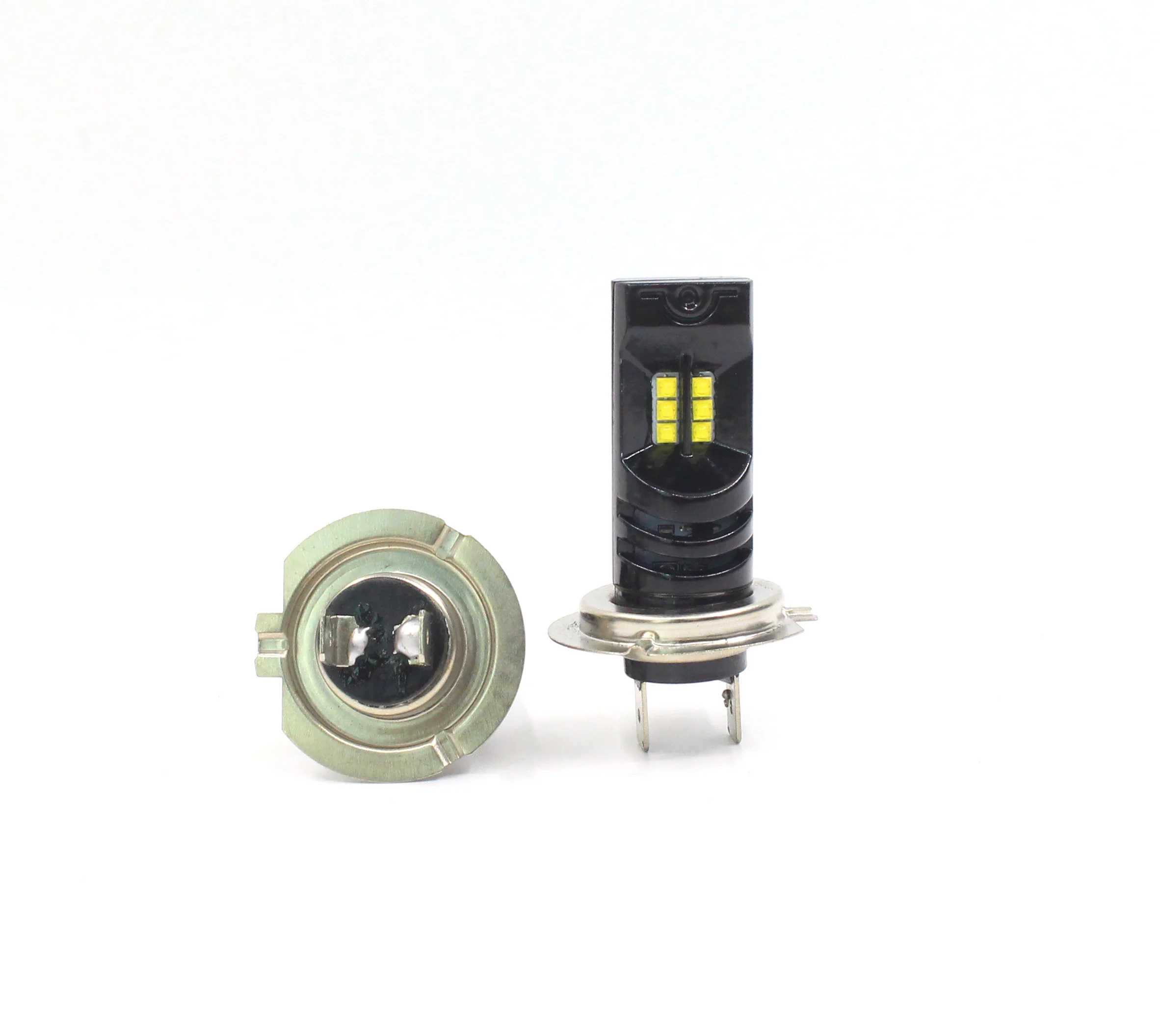 2X Автомобильный светодиодный противотуманный светильник H7 12smd 12V 6500K DRL белая автомобильная лампа светодиодный лампы светодиодный головной светильник DRL лампы