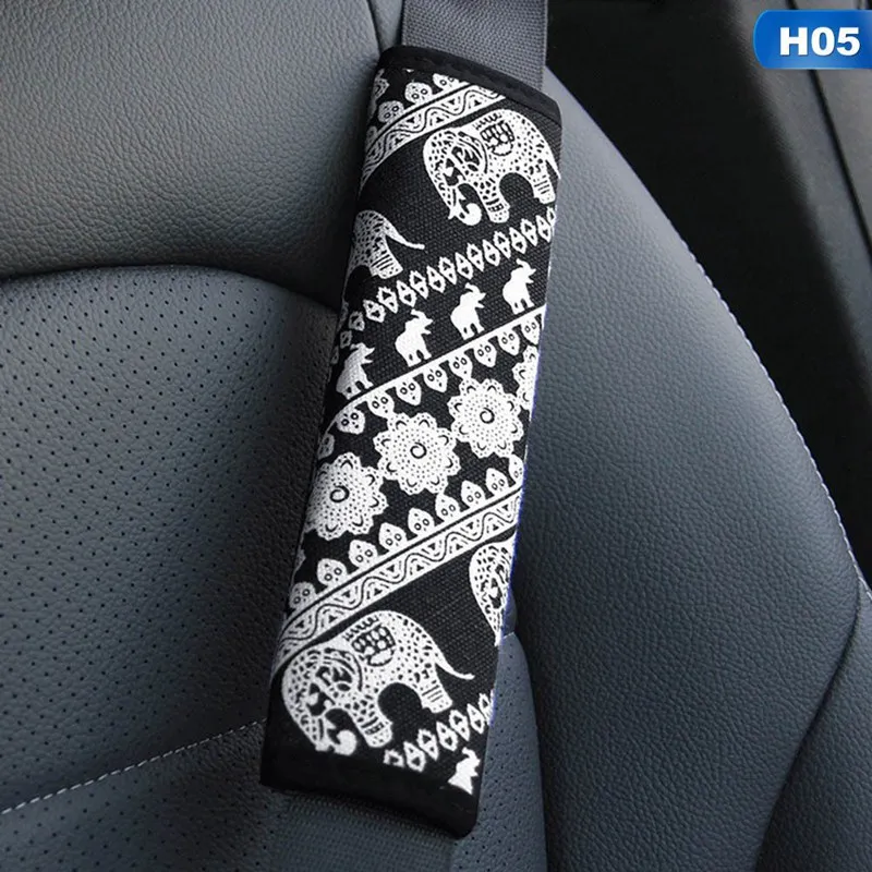 Ethnic Car Seat Belt Shoulders Pads Covers Cushion Warm Short Plush Safety Shoulder Protection Auto Interior Accessories Car Accessories Seat Belt Covers Seat Belt Protection Seat Belt Protector Car Seat Belt Accessory Safety Belt Shoulder Guard