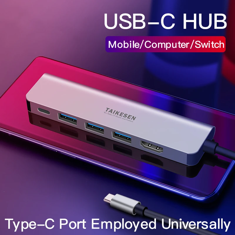 Сетевой концентратор переходная док-станция USB Type C 3 0 HDMI для MacBook Pro Huawei Mate 30 USB-C 1