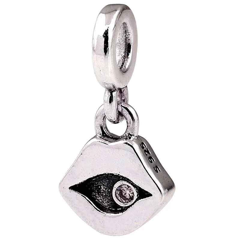 My Moon Eye, пальма, корона, подвеска в форме губ, Очаровательная мне булавка, брошь, подходит для браслета Пандора, серебряные бусины 925 пробы, сделай сам, ювелирное изделие