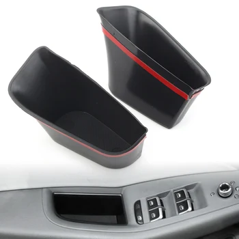 

For Audi Q5 2009-2016 2PCS/Set Car Rear Door Storage Box Organizer Container Holder Left Drive