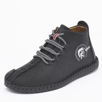 

Men Casual Shoes 2019 New Fashion Comfortable Flat Men Oxford Shoes Lace-up Solid Winter Men Causal Shoes Footwear Hot