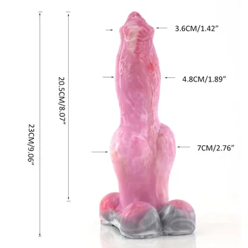 FAAK New Ejaculation Dildo Jellyfish Color Animal Dog Knot Squirt Penis Suction Cup Syringe Pneumatic Ball Anal Sex Toys Shop 4