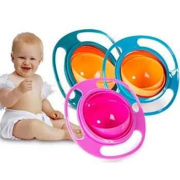 

Baby Feeding Dishes Cute Toy Baby Babies Gyro Bowl Universal 360 Rotate Spill-Proof Dishes Children's Baby Tableware Bowl