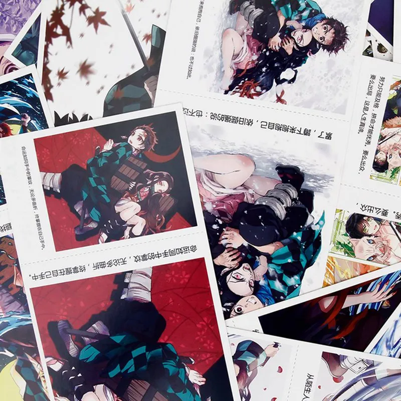 Демон убийца Kimetsu No Yaiba аниме большая открытка поздравительная открытка с сообщением подарочные канцелярские товары