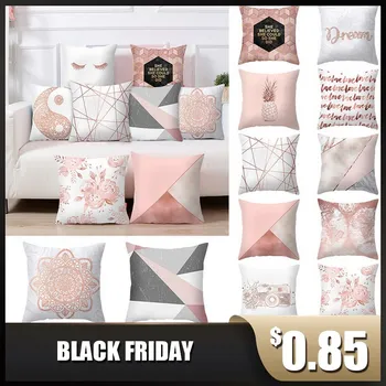 

Lash Pillowcase Rose Gold Square Cushion Coer Geometric Dreamlike Polyester Throw Pillow Coer Home Decor 45x45cm