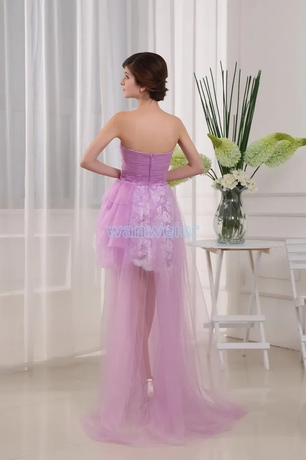 vestidos, Формальные платья невесты, платье горничной, сексуальное, лавандовое, фиолетовое, кружевное, короткое, перед длинной спиной, платье для выпускного вечера
