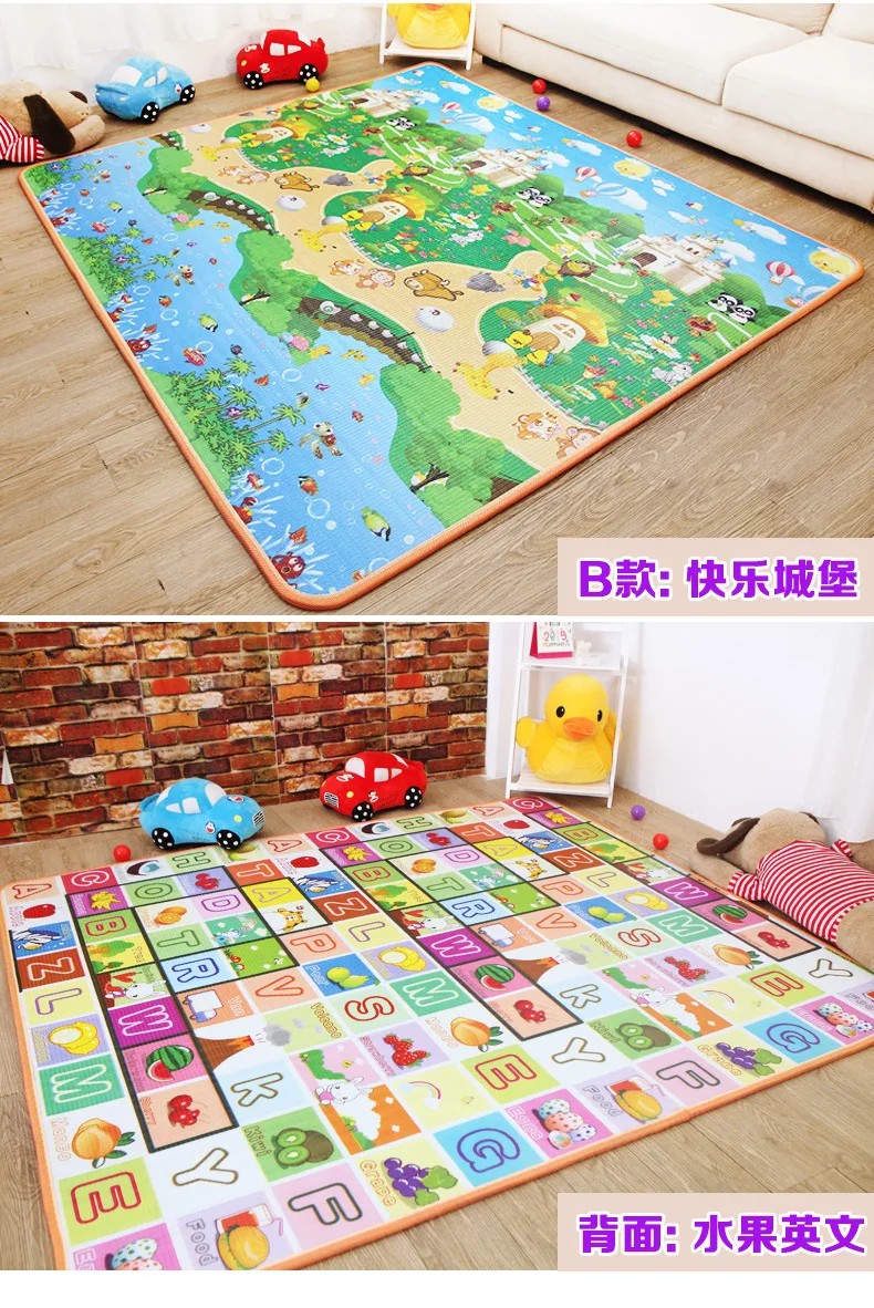 Multiple sizes Baby Activity Mat Double sided kids Crawling Mat Educational Alphabet Game Rug parlor Foam Carpet for Children