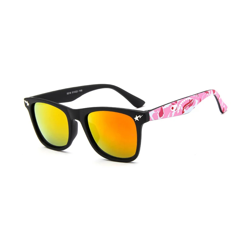 Higodoy Ретро негабаритные квадратные детские солнцезащитные очки для мальчиков, винтажные детские солнцезащитные очки для девочек, очки Oculos Gafas Sol Uv400 - Цвет линз: red