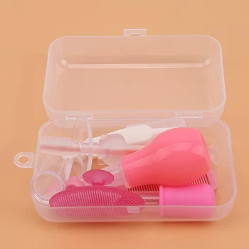 

7Pcs/set Medicine Feeder Safety Baby Care Set Baby Infant Vacuum Sucker Nose Mucus Snot Cleaner Pump+Dropper