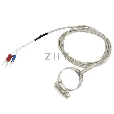 

0-400C K Type Temperature Sensors Thermocouple 1.5M w 1.2" Clamp Hoop Probe